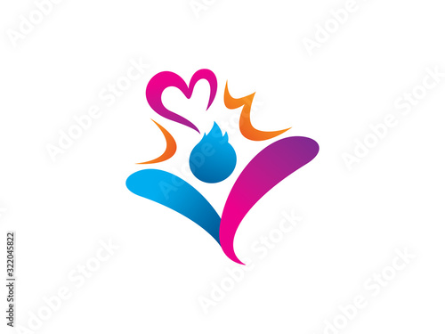 people and love logo template design, icon, symbol
