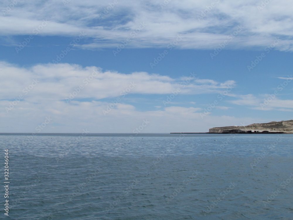 Partial view of Golfo Nuevo from Puerto Piramides Partial view of Golfo Nuevo from Puerto Piramides