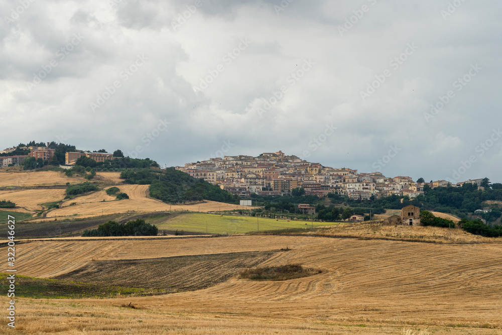 Fototapeta premium Rural landscape in Apulia at summer near Candela