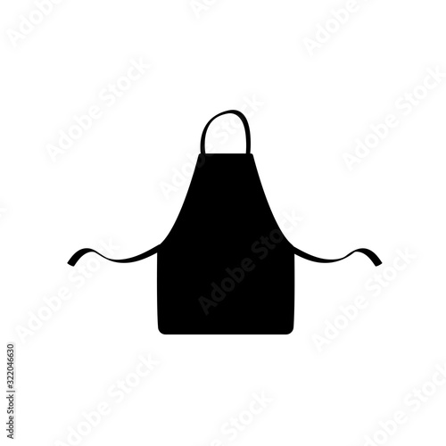 Kitchen apron flat icon, clothes vector illustration