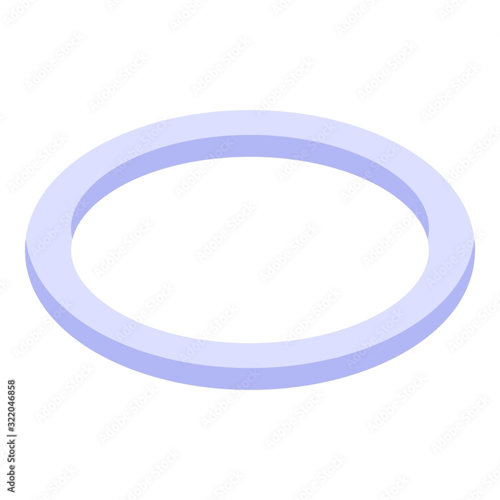 Circle piercing icon. Isometric of circle piercing vector icon for web design isolated on white background Circle piercing icon. Isometric of circle piercing vector icon for web design isolated on white background