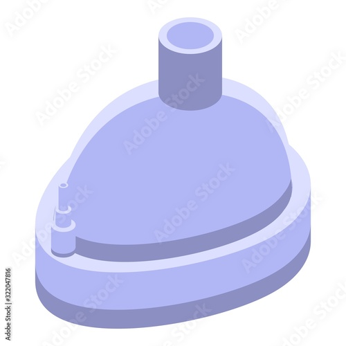 Anesthesia mask icon. Isometric of anesthesia mask vector icon for web design isolated on white background