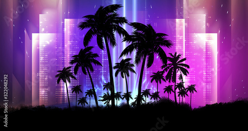 Space futuristic landscape....