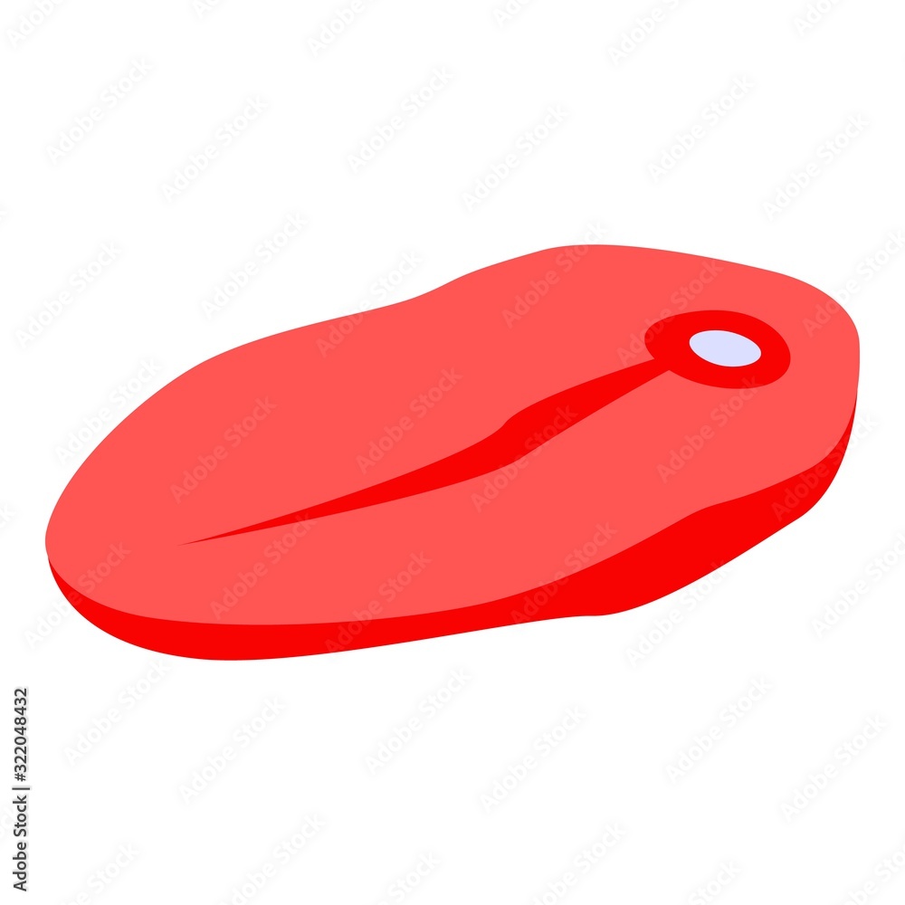 Red parasite icon. Isometric of red parasite vector icon for web design isolated on white background Red parasite icon. Isometric of red parasite vector icon for web design isolated on white background