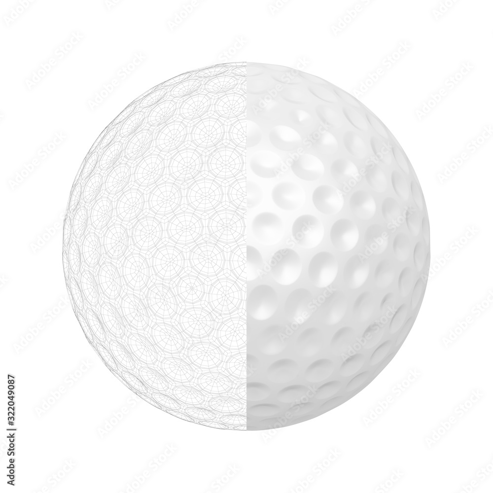 3D model of golf ball 3D model of golf ball