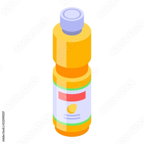 Mango bottle juice icon. Isometric of mango bottle juice vector icon for web design isolated on white background
