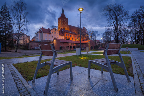 Urban lighting of the squares and the historic cathedral in the city of Olsztyn - Poland