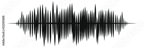 earthquake waves black color icon. isolated vector illustration.