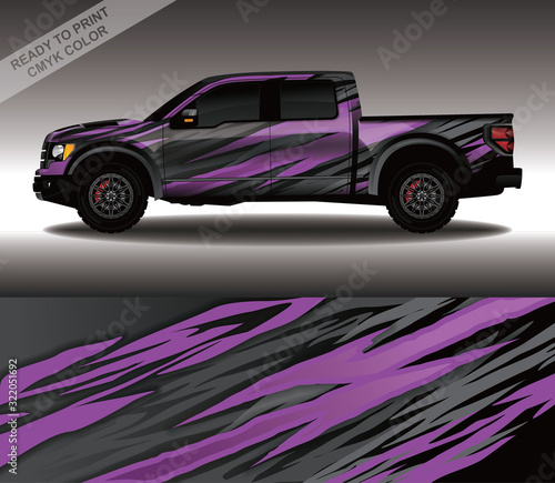Car wrap decal design vector  custom livery race rally car vehicle sticker and tinting.
