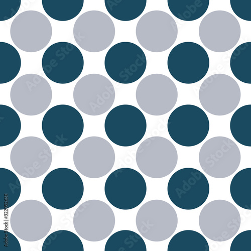 Vector repeat seamless classic blue dots pattern print background