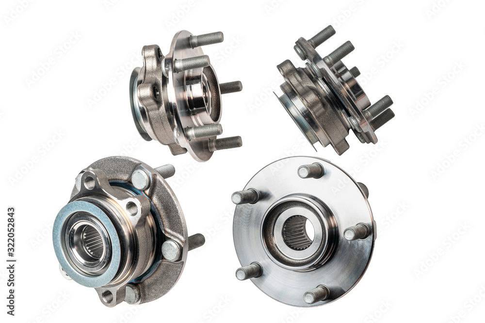 Spare parts for the repair of cars. Bearings on a white background isolated. Spare parts for the repair of cars. Bearings on a white background isolated.