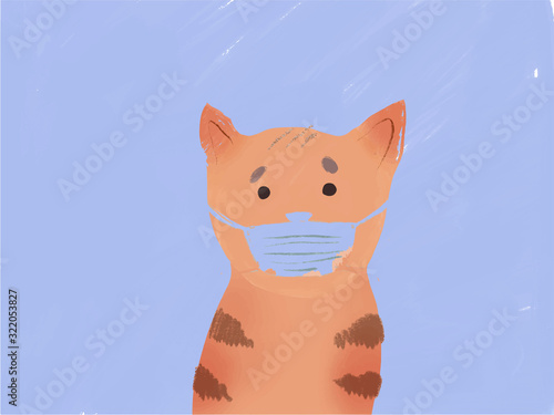 Cats coronavirus. Animal coronavirus outbreak and coronaviruses influenza medical crisis