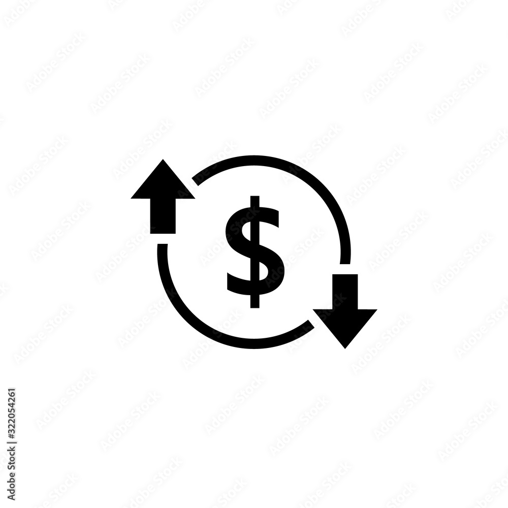 Change price outline icon. Clipart image isolated on white background Change price outline icon. Clipart image isolated on white background