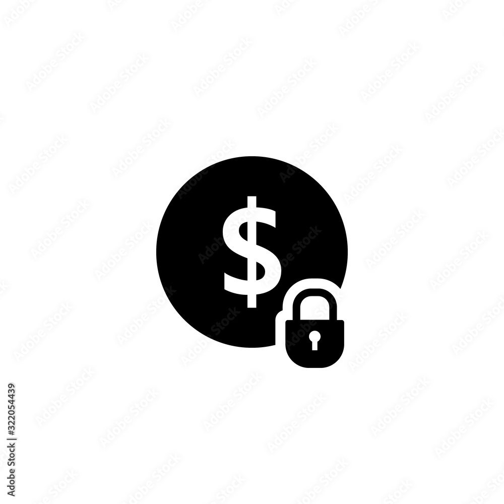 Fixed costs silhouette icon. Clipart image isolated on white background Fixed costs silhouette icon. Clipart image isolated on white background