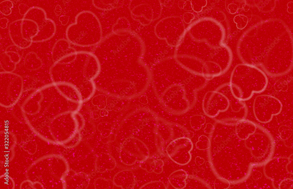 White hearts shapes on a red background. Heart shapes. Greeting card for Valentine's Day White hearts shapes on a red background. Heart shapes. Greeting card for Valentine's Day
