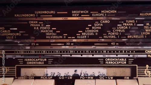 vintage 60s old radio, slider shot