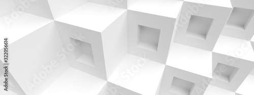 Cube Panoramic Background. Abstract Graphic Design