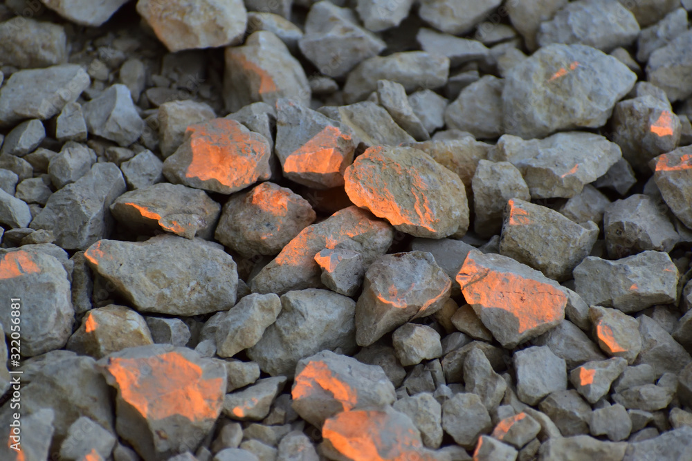 Red Glowing Rocks Sunrise Golden Hour light painting rocks with natural light pink orange ...
