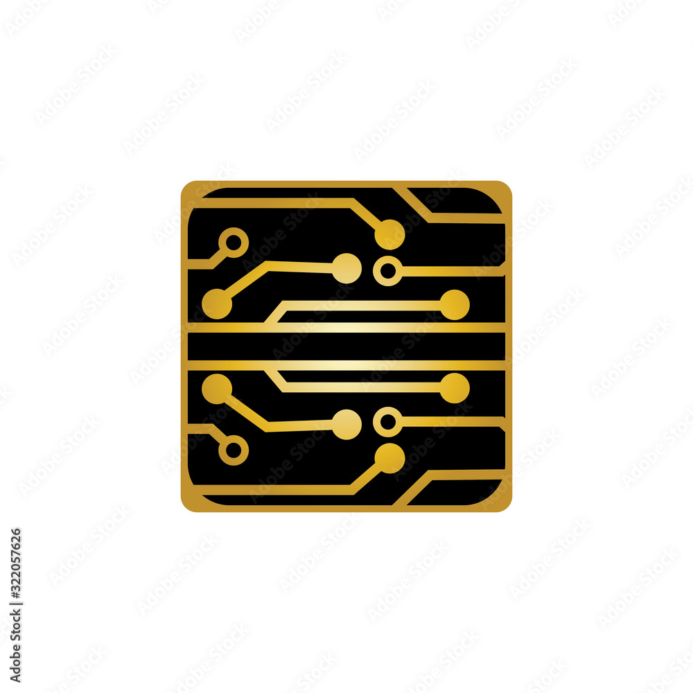 Circuit Board Icon Vector Illustration Logo Template Circuit Board Icon Vector Illustration Logo Template