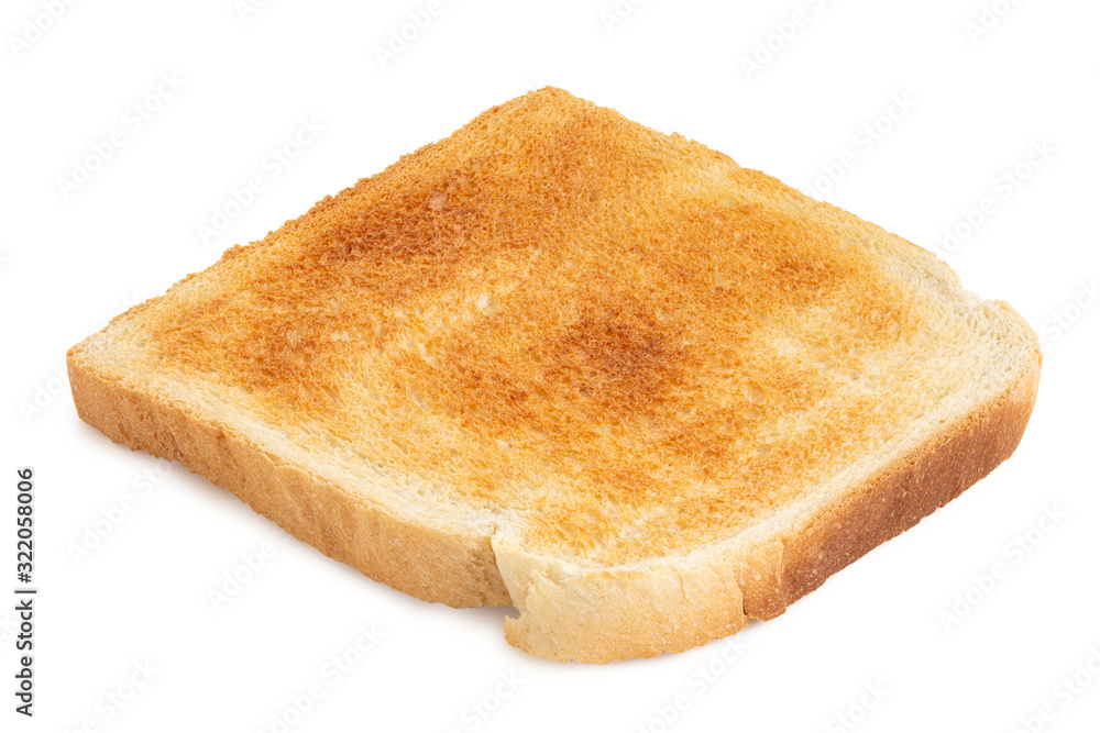 Toasted slice of white bread. Toasted slice of white bread.