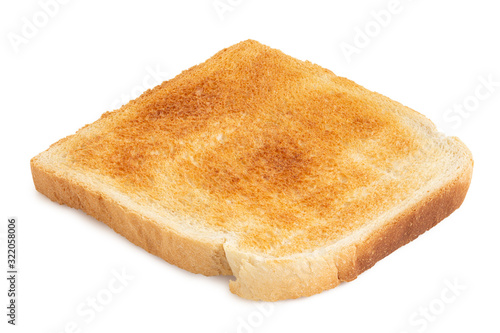 Toasted slice of white bread.