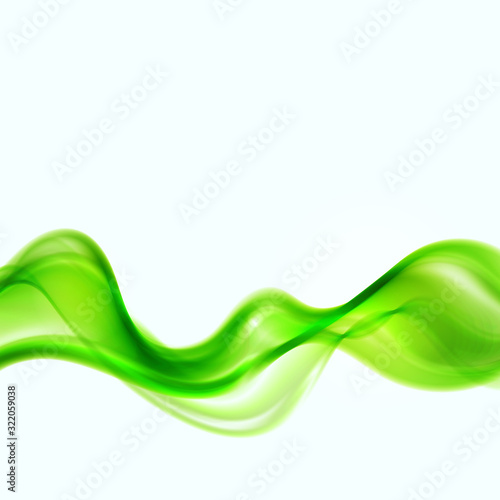 Abstract wave green background Liquid swirl background Vector eps10