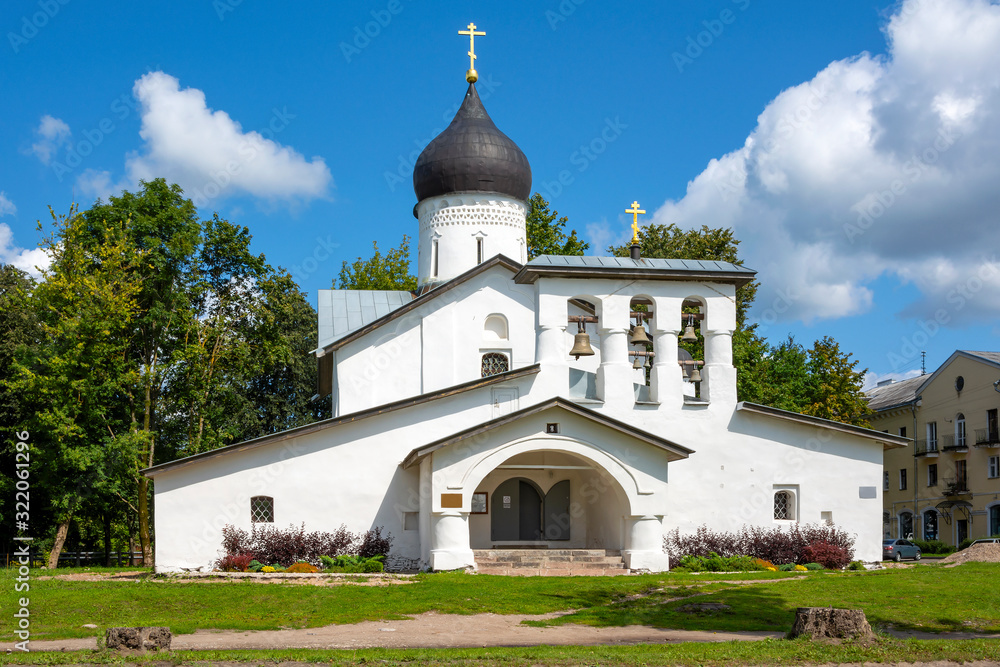 Pskov, the old Orthodox Church of the Resurrection with Stadichya
