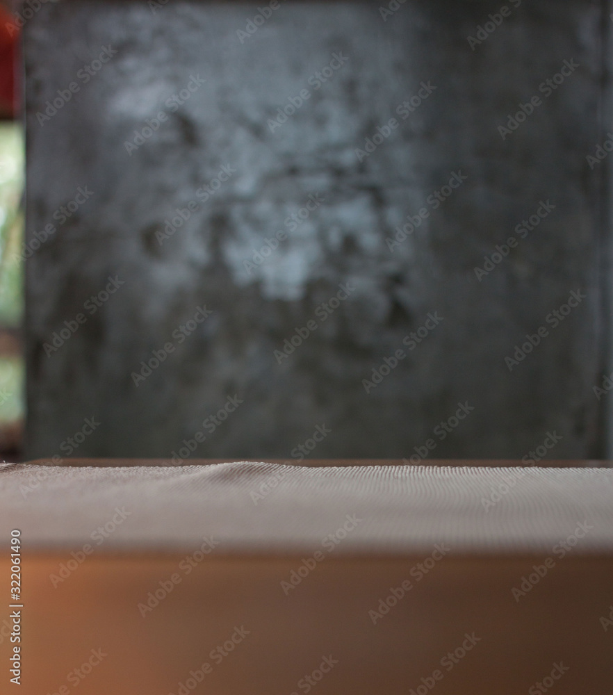 table in cafe background on the wood table in cafe background on the wood