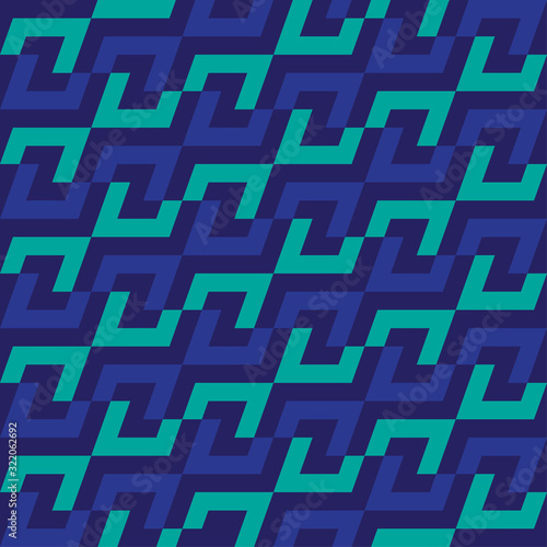 African. Decorative pattern for the background, tile and textiles..It is assembled from modular parts. Vector. Seamless.