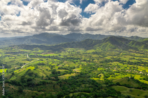 Рanoramic landscape of Dominican Republic. Montaña Redonda Miches.