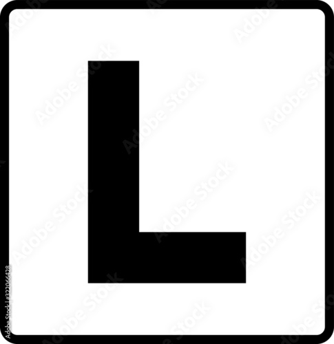 learner driver car icon