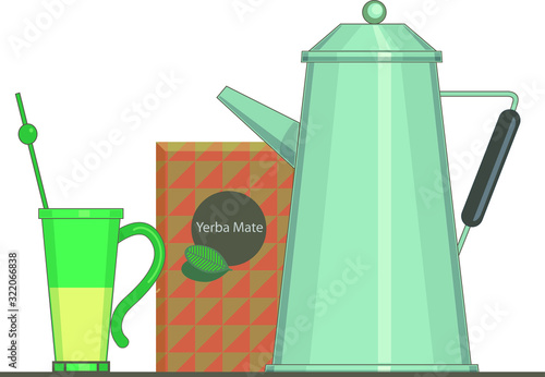yerba mate, Vector illustration