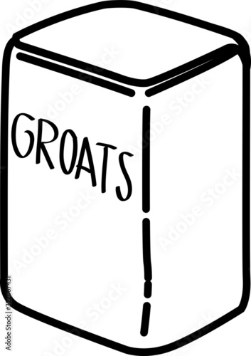packaging groats icon, vector illustration.