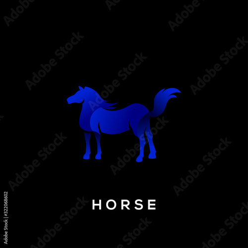 Horse Animal Silhouette Vector For Banner or Background