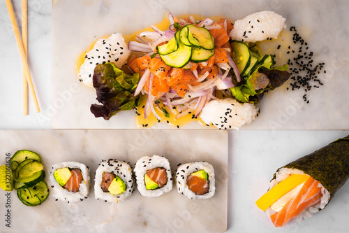 sushi on plate