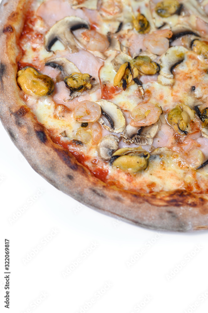 pizza with a variety of ingredients pizza with a variety of ingredients