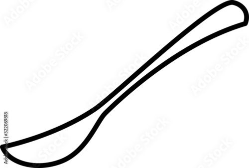 spoon icon, line vector illustration.