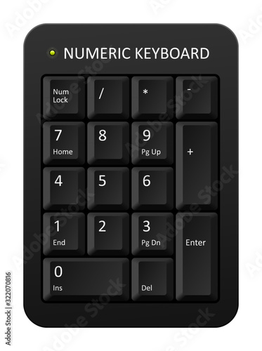vector black pc numeric keyboard
