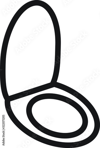 toilet seat icon, vector illustration