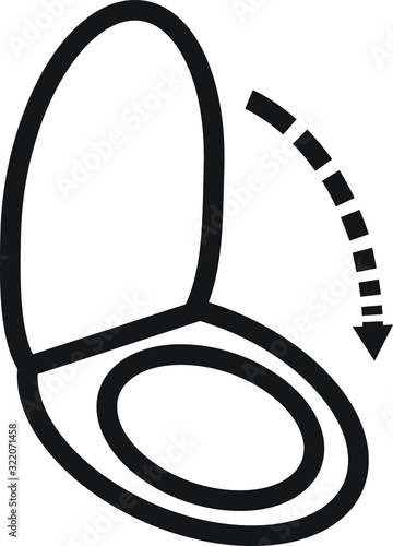 toilet seat icon, vector illustration