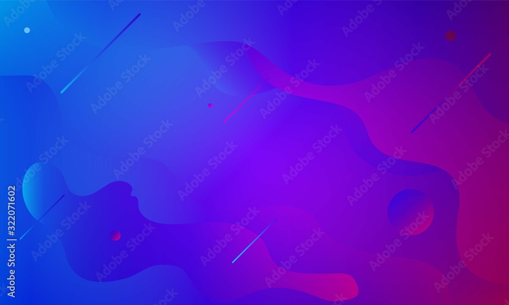 Abstract Purple mixed blue background Trendy gradient shapes composition vector design