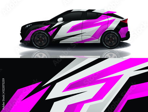 Suv car wrapping decal design