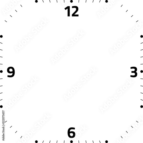 clock face blank on white background - Vector illustration
