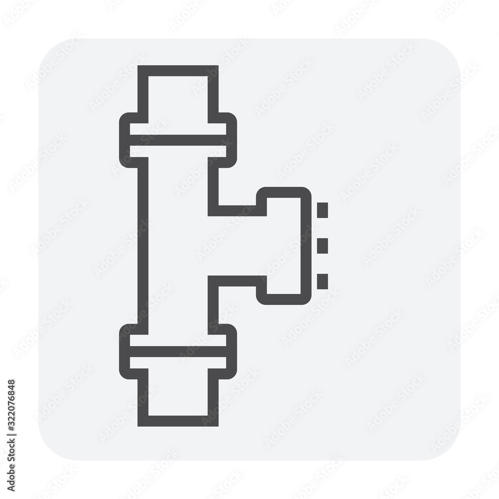 Pipe icon and flange fitting for pipeline connection with valve and other pipe. For transportation liquid or gas i.e.crude, oil, natural gas, sewage, wastewater. Also for plumbing and irrigation. Pipe icon and flange fitting for pipeline connection with valve and other pipe. For transportation liquid or gas i.e.crude, oil, natural gas, sewage, wastewater. Also for plumbing and irrigation.