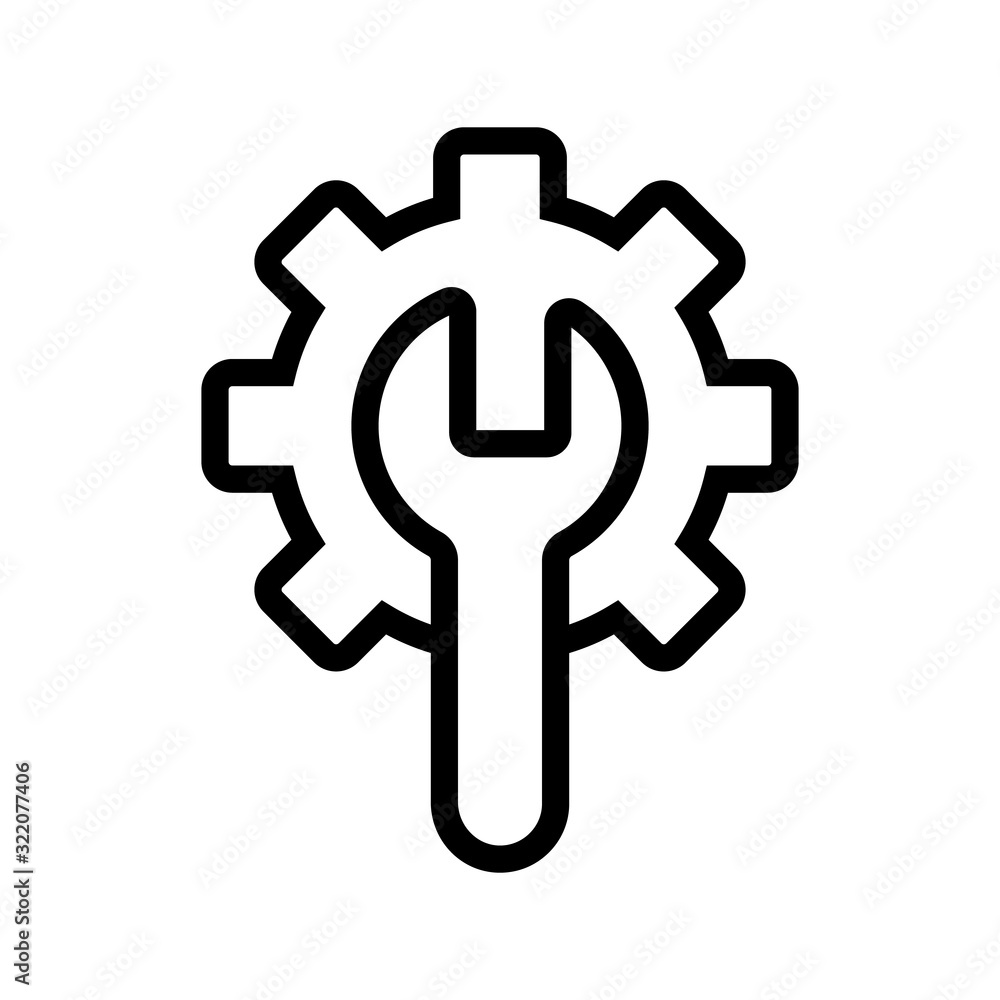 Automation icon vector. Thin line sign. Isolated contour symbol illustration Automation icon vector. Thin line sign. Isolated contour symbol illustration