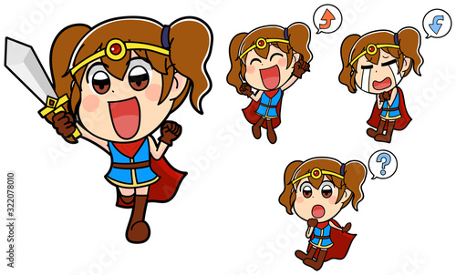 セット　勇者　かわいい　イラスト　主人公　ゲーム　女の子