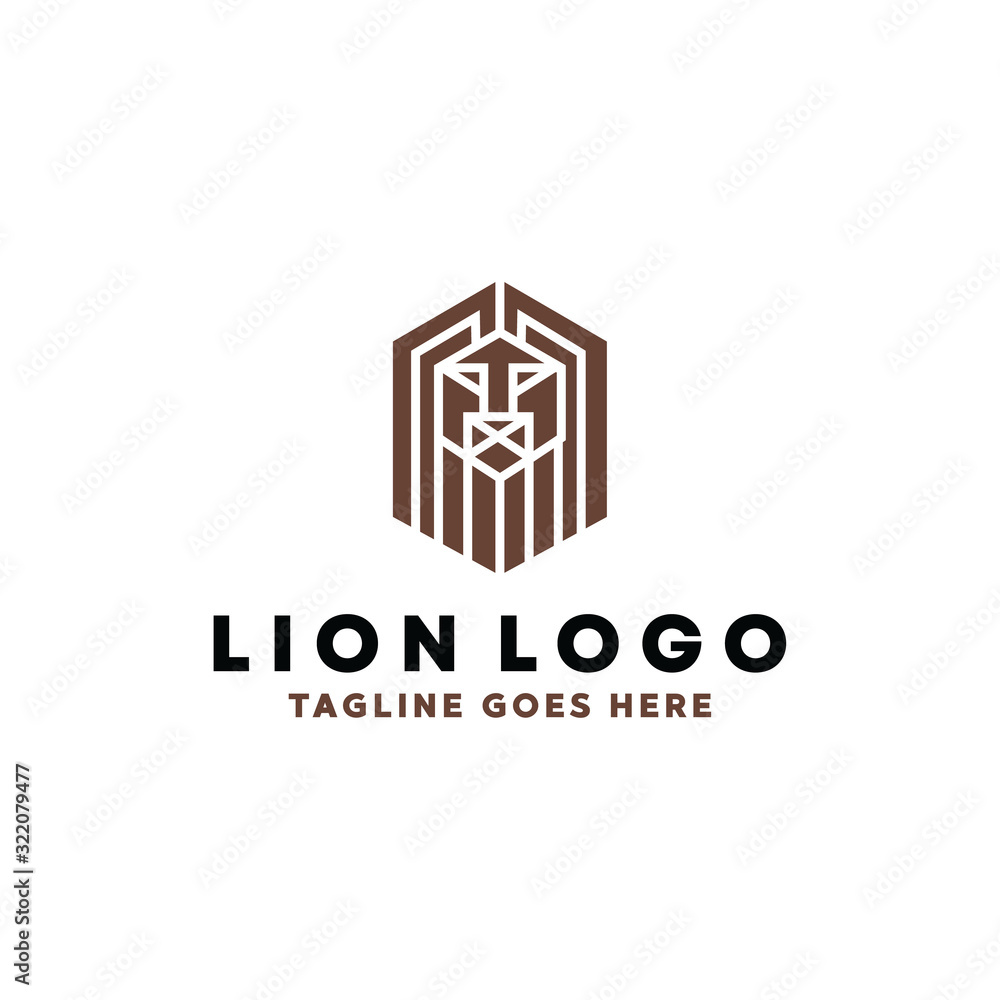 Classic Lion logo design vector template with modern Concept style. Animal icon for badge, mascot, emblem, tattoo, brand, Company And Business.