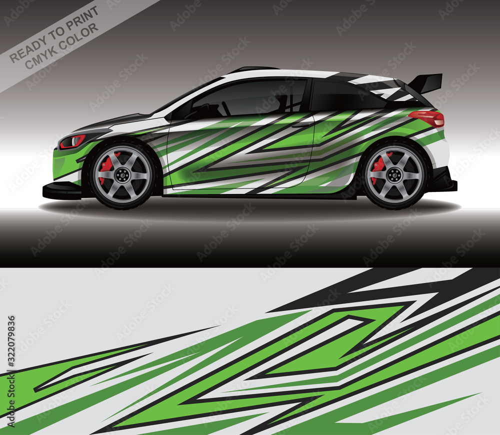 Car wrap decal design vector, custom livery race rally car vehicle sticker and tinting. Car wrap decal design vector, custom livery race rally car vehicle sticker and tinting.