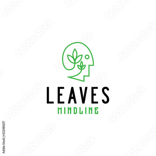 Brain logo design vector template with Line Concept style. creative mind icon for health, environment, floral, medical, meditation, Company And Business.