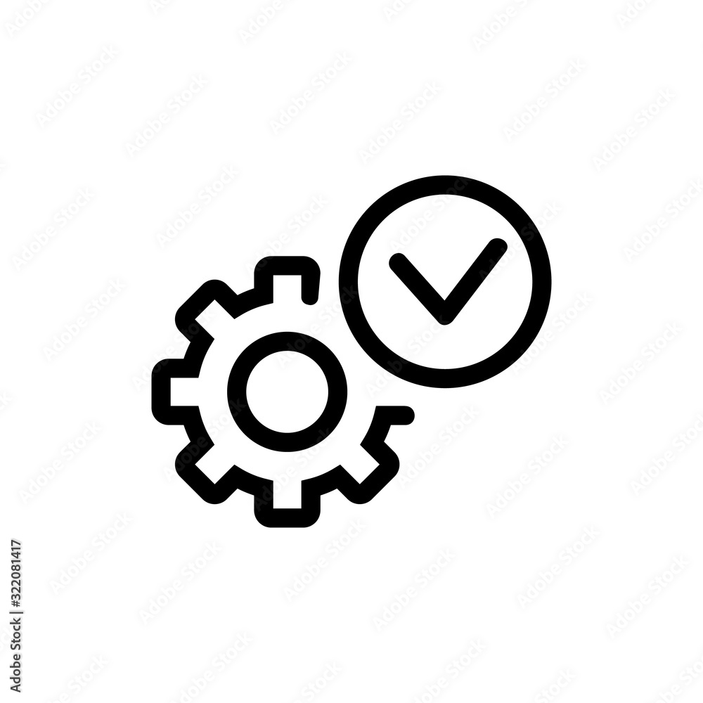 Automation icon vector. Thin line sign. Isolated contour symbol illustration Automation icon vector. Thin line sign. Isolated contour symbol illustration